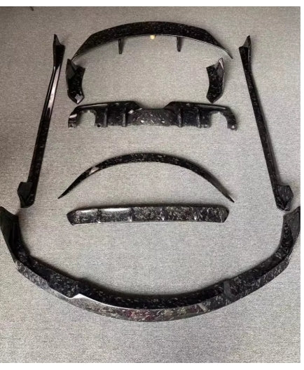 Toyota Supra A90 2019–2022 Full Forged Carbon Fiber Body Kit, Diffuser, Side Skirt, Spoiler & Bumper طقم هيكل كامل من ألياف الكربون لتويوتا سوبرا A90 2019–2022, ديفيوزر، جوانب، جناح خلفي وصدام