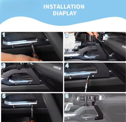 HEBE Multifunctional Car Cup & Mobile Holder for Chery Jetour Traveler T2 2023 / Shanhai T2 2024, Beverage & Phone Organizer حامل أكواب وجوال متعدد الوظائف من HEBE للسيارات شيري جيتور ترافيلر T2 2023 / شانهاي T2 2024, منظم المشروبات والهاتف