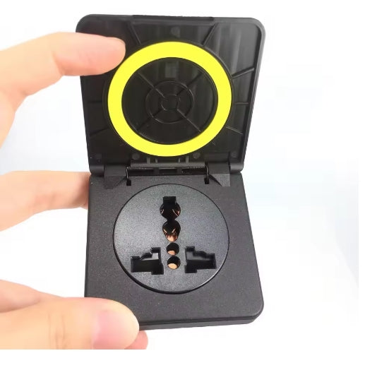 Global Waterproof Industrial Socket 250V 10/16A IP44 Power Connector with Protective Cover, EU/US/UK/AU مقبس صناعي مقاوم للماء 250 فولت 10/16 أمبير IP44 مع غطاء حماية ,متوافق مع معايير EU/US/UK/AU