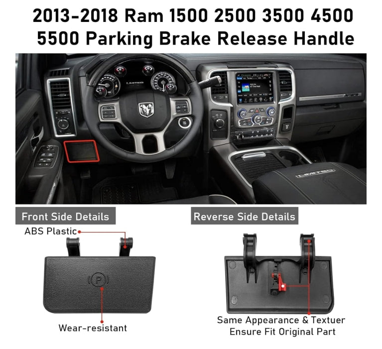 Genuine OEM Mopar Parking Brake Handle 1NL97DX9AC for Ram 1500/2500/3500 (2013–2019) مقبض فرامل يد أصلي  رقم 1 لرام 1500 / 2500 / 3500 موديل