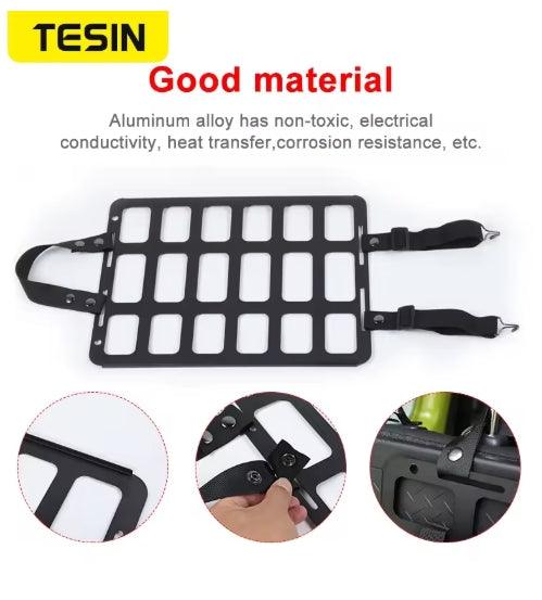 TESIN Car Seat Back Storage Bag & Rack for Suzuki Jimny JB64/JB74 2019-2023, Organize Interior, Easy Access  حقيبة تخزين ورف TESIN للمقاعد الخلفية للسيارة لسوزوكي جمني JB64/JB74 2019-2023, تنظيم داخلي سهولة الوصول هيدروليكية للكبوت
