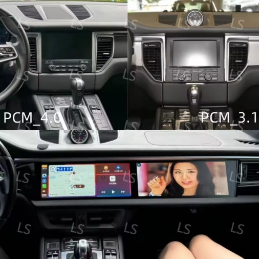 Android 14 Dual Screen Car GPS Radio for Porsche Macan 2010-2017, Multimedia DSP Player, CarPlay, Co-Pilot Display راديو وجي بي إس للسيارة بنظام أندرويد 14 بشاشة مزدوجة لبورش ماكان 2010-2017, مشغل متعدد الوسائط DSP، دعم CarPlay، شاشة مساعد الراكب