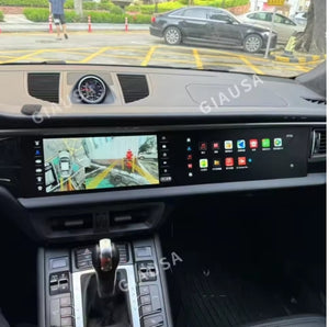 Android 14 Dual Screen Car GPS Radio for Porsche Macan 2010-2017, Multimedia DSP Player, CarPlay, Co-Pilot Display راديو وجي بي إس للسيارة بنظام أندرويد 14 بشاشة مزدوجة لبورش ماكان 2010-2017, مشغل متعدد الوسائط DSP، دعم CarPlay، شاشة مساعد الراكب