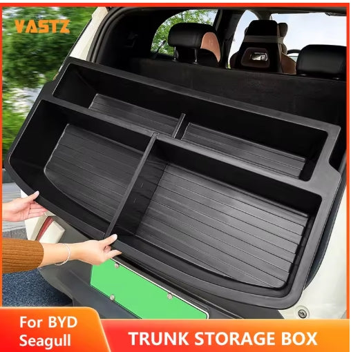 Car Bottom Storage Box for BYD Seagull 2023-2025, ABS Cargo Organizer, Extra Storage Extension, Practical Accessories صندوق تخزين سفلي للسيارة لسيارة BYD Seagull 2023-2025, منظم شحن ABS، توسيع مساحة التخزين، اكسسوارات عملية
