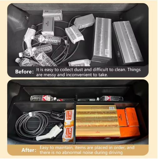Car Bottom Storage Box for BYD Seagull 2023-2025, ABS Cargo Organizer, Extra Storage Extension, Practical Accessories صندوق تخزين سفلي للسيارة لسيارة BYD Seagull 2023-2025, منظم شحن ABS، توسيع مساحة التخزين، اكسسوارات عملية
