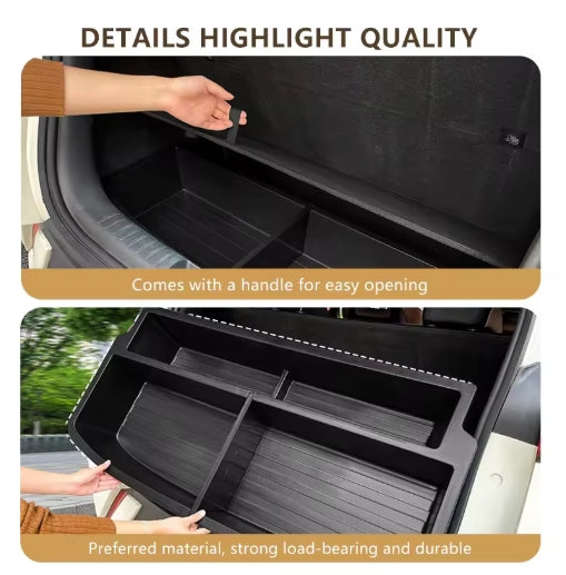 Car Bottom Storage Box for BYD Seagull 2023-2025, ABS Cargo Organizer, Extra Storage Extension, Practical Accessories صندوق تخزين سفلي للسيارة لسيارة BYD Seagull 2023-2025, منظم شحن ABS، توسيع مساحة التخزين، اكسسوارات عملية