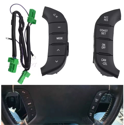 Steering Wheel Voice Control Button Switches for Toyota & Mitsubishi Montero Pajero V93 V97, Easy Driving & Hands-Free Control أزرار تحكم صوتي على عجلة القيادة لتويوتا وميتسوبيشي مونتيرو باجيرو V93 V97, قيادة سهلة وتحكم دون استخدام اليدين