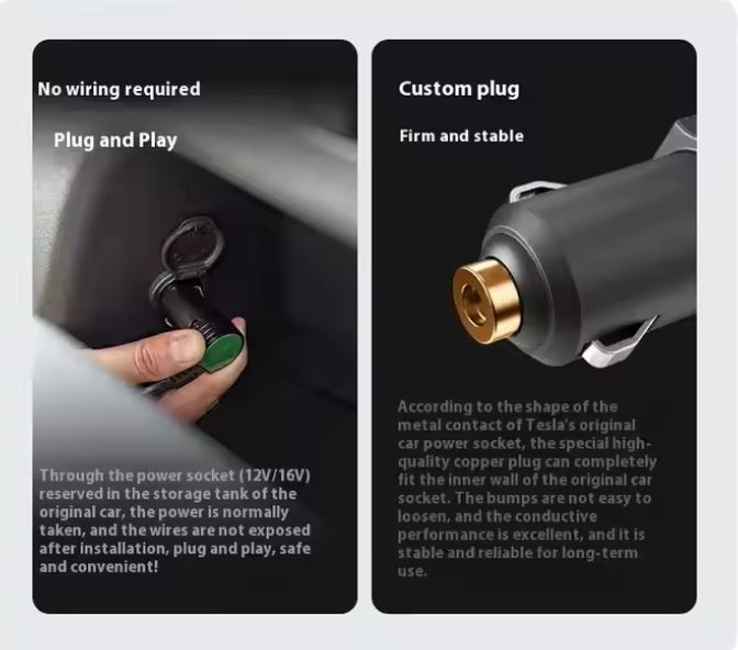 Tesla Model Y Trunk Side Refrigerator, Built-in Compressor, Factory Cooling, Perfect for Camping & Travel ثلاجة جانبية للشنطة لتسلا موديل Y, تبريد ضاغط مدمج، تبريد مصنع أصلي، مثالية للتخييم والسفر