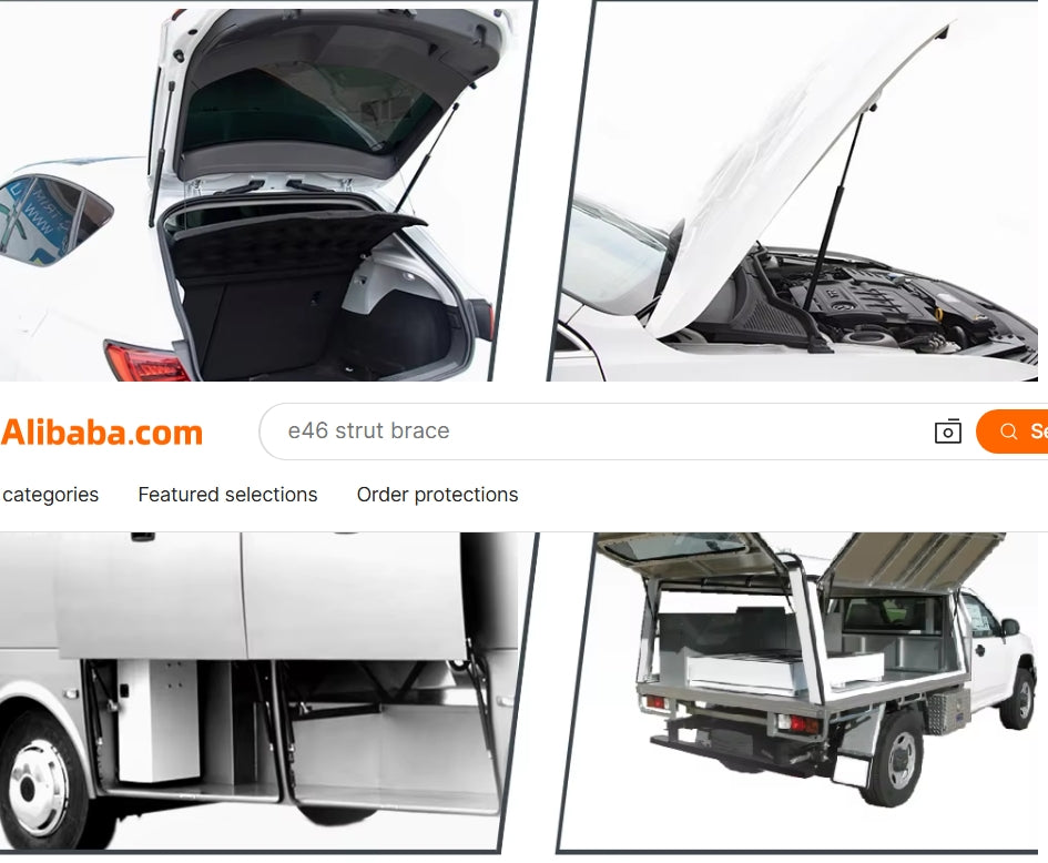 Gas Spring Strut for BMW 3 Series E46 (1998–2006) Rear Liftgate & Bonnet, 580N Tailgate Coupe Support مساعد غاز للباب الخلفي وغطاء المحرك لسيارة بي إم دبليو 3 سيريز E46 (1998–2006) دعم باب الصندوق بقوة 580 نيوتن