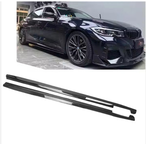 BMW 3 Series G20 Side Skirts 2020+ | Gloss Black Carbon Fiber AC Style Body Kit Upgrade عتبات جانبية كربون فايبر أسلوب AC لسيارة بي إم دبليو الفئة 3 G20 2020+ باللون الأسود اللامع