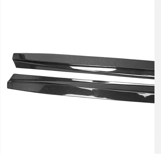 BMW 3 Series G20 Side Skirts 2020+ | Gloss Black Carbon Fiber AC Style Body Kit Upgrade عتبات جانبية كربون فايبر أسلوب AC لسيارة بي إم دبليو الفئة 3 G20 2020+ باللون الأسود اللامع