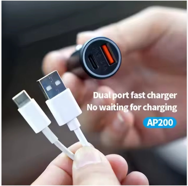 AP200 Mini Car GPS Tracker, Smart Charger, Anti-Lost Device, Find My App Compatible for iOS جهاز تتبع GPS للسيارة AP200 صغير الحجم, شاحن ذكي، مضاد للفقدان، متوافق مع تطبيق Find My لأجهزة iOS