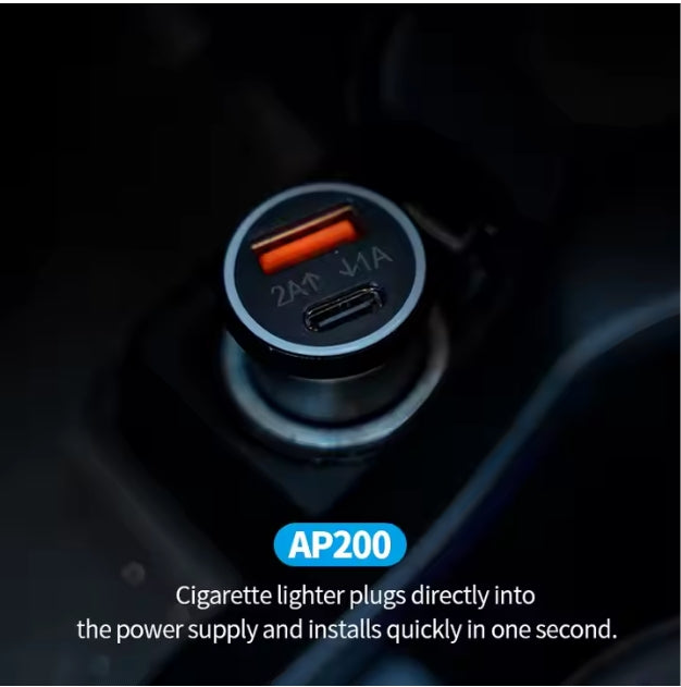 AP200 Mini Car GPS Tracker, Smart Charger, Anti-Lost Device, Find My App Compatible for iOS جهاز تتبع GPS للسيارة AP200 صغير الحجم, شاحن ذكي، مضاد للفقدان، متوافق مع تطبيق Find My لأجهزة iOS