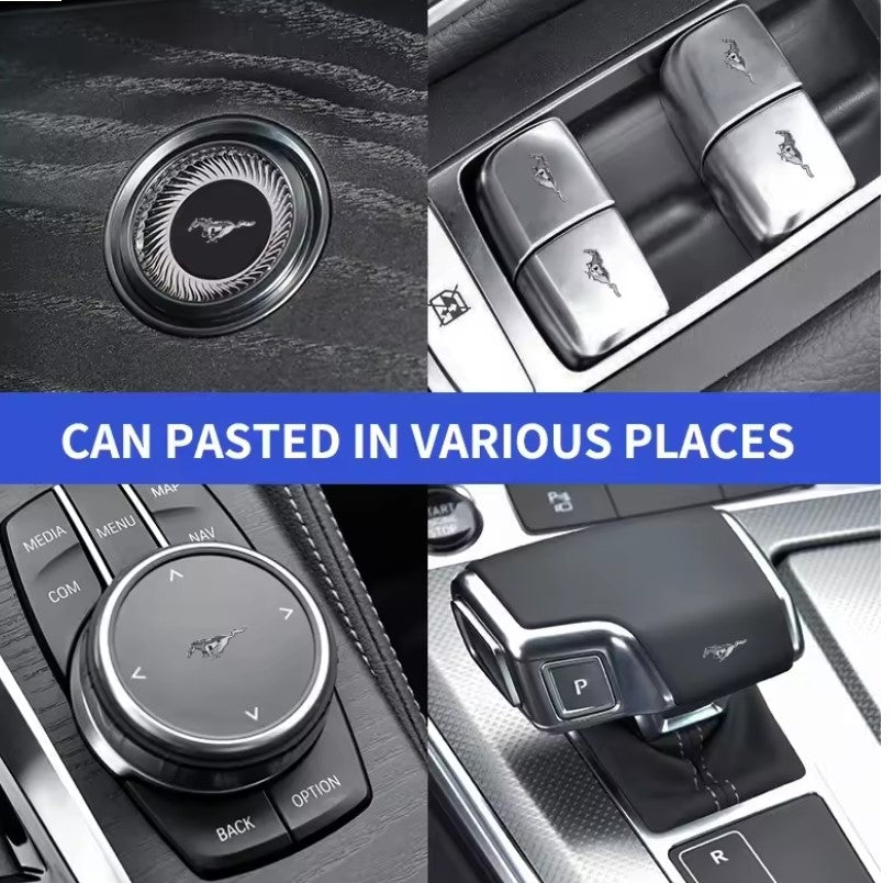Interior Emblem Badge for Ford, 1 Piece, Stylish & Easy Install شارة تزيين داخلية لفورد – قطعة واحدة، أنيقة وسهلة التركيب