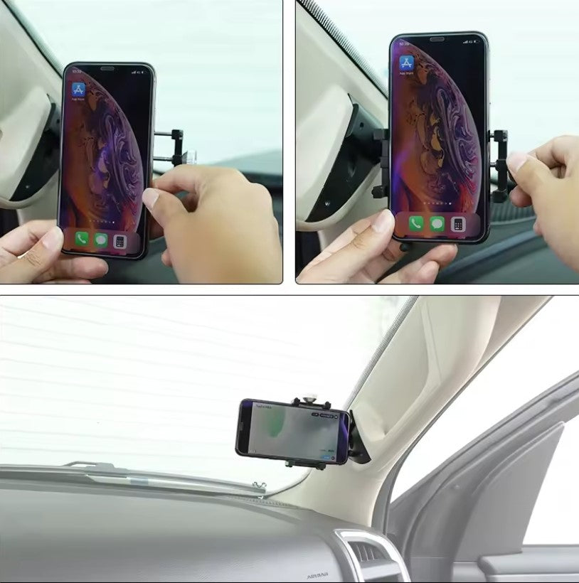 Alayjah, Bawa A-Pillar Grab Handle Phone Mount for Dodge Ram 2018–2024, 1-piece, Stable, Easy Access & No-Drill Install حامل جوال من على عمود لسيارات دودج رام 2018–2024 , ثابت، وصول سهل، بدون حفر