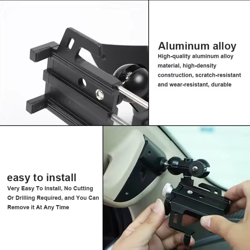 Alayjah, Bawa A-Pillar Grab Handle Phone Mount for Dodge Ram 2018–2024, 1-piece, Stable, Easy Access & No-Drill Install حامل جوال من على عمود لسيارات دودج رام 2018–2024 , ثابت، وصول سهل، بدون حفر
