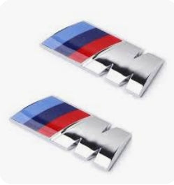 Holographic ABS M Car Body Logo Badge for BMW X1/X3/X5/X7/E71, Side & Rear Trunk Decorative Sticker, M Power Style شعار جانبي وخلفي ثلاثي الأبعاد M من ABS هولوجرافي لسيارات BMW X1/X3/X5/X7/E71, ملصق زينة رياضي M Power