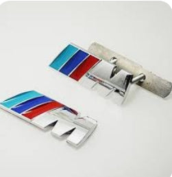 Holographic ABS M Car Body Logo Badge for BMW X1/X3/X5/X7/E71, Side & Rear Trunk Decorative Sticker, M Power Style شعار جانبي وخلفي ثلاثي الأبعاد M من ABS هولوجرافي لسيارات BMW X1/X3/X5/X7/E71, ملصق زينة رياضي M Power