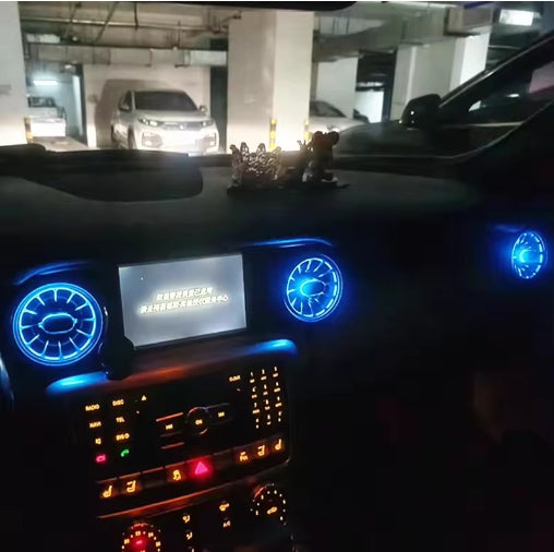 Air Conditioning Vents with Ambient Atmosphere Light for Mercedes Benz SLK/GLK, Stylish Interior Upgrade فتحات تكييف مع إضاءة محيطية داخلية لمرسيدس بنز SLK/GLK, ترقية أنيقة لداخلية السيارة