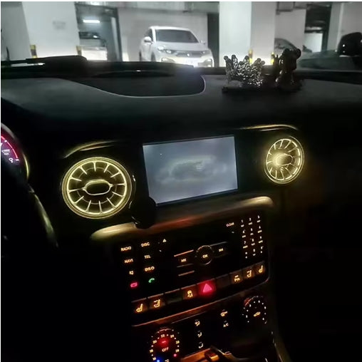 Air Conditioning Vents with Ambient Atmosphere Light for Mercedes Benz SLK/GLK, Stylish Interior Upgrade فتحات تكييف مع إضاءة محيطية داخلية لمرسيدس بنز SLK/GLK, ترقية أنيقة لداخلية السيارة