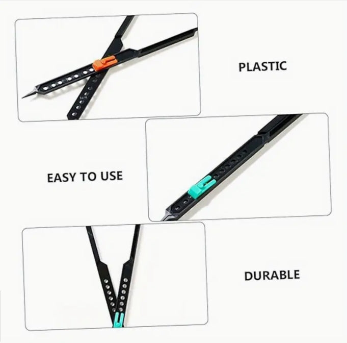 Adjustable Precision Sketching Ruler, Custom Measurements for Artists, Designers & Technical Drawings فرجار رسم دقيق قابل للتعديل, قياسات مخصصة للفنانين والمصممين والرسومات التقنية