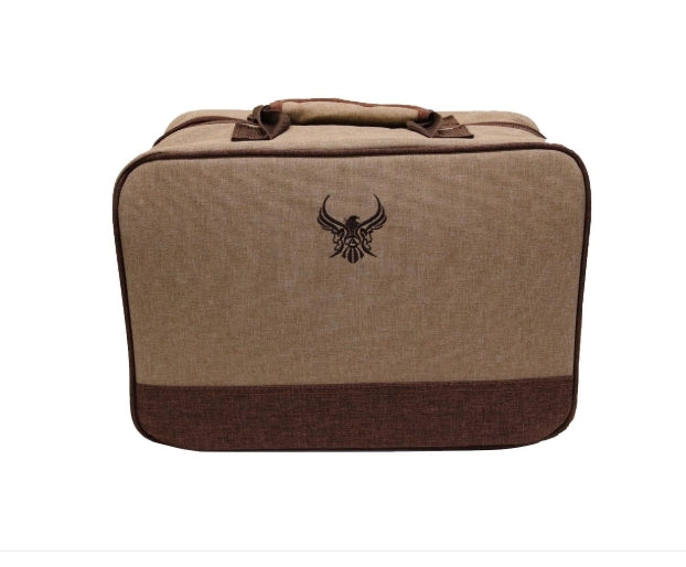 Portable Tea & Coffee Travel Bag Set – Compact Organizer for Outdoor Trips, Camping & Daily Use حقيبة شاي وقهوة محمولة – منظم مدمج للرحلات والتخييم والاستخدام اليومي