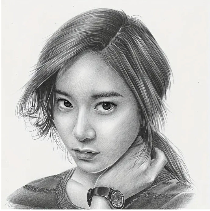 Custom Hand-Drawn Pencil Portrait, Personalized Artwork from Your Photo, Perfect Gift for Weddings & Special Occasions لوحة شخصية مرسومة بالقلم الرصاص, رسم مخصص من صورتك، هدية مثالية لحفلات الزفاف والمناسبات الخاصة