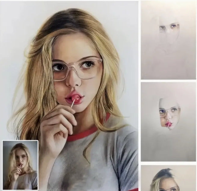 Custom Hand-Drawn Pencil Portrait, Personalized Artwork from Your Photo, Perfect Gift for Weddings & Special Occasions لوحة شخصية مرسومة بالقلم الرصاص, رسم مخصص من صورتك، هدية مثالية لحفلات الزفاف والمناسبات الخاصة