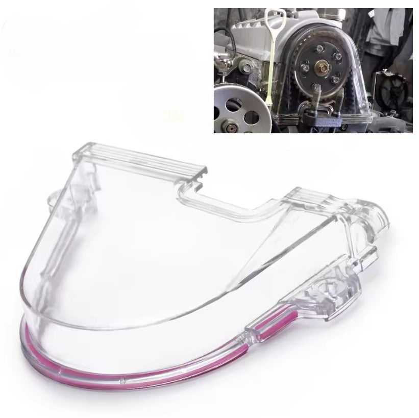 Alayjah, VR-Clear Timing Belt Cover for Honda Civic 96-00 EK EG D15 D16, Turbo Cam Pulley Protection | VR6337 غطاء شفاف لتوقيت سير الكام + بكرة كامة تيربو لهوندا سيفيك 1996-2000 EK EG D15 D16 – حماية عالية | VR6337