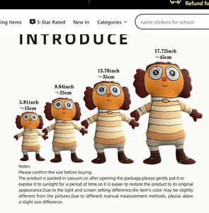 Plush Pillow Personalized for Your Child Drawing حول رسومات طفلك لدمية