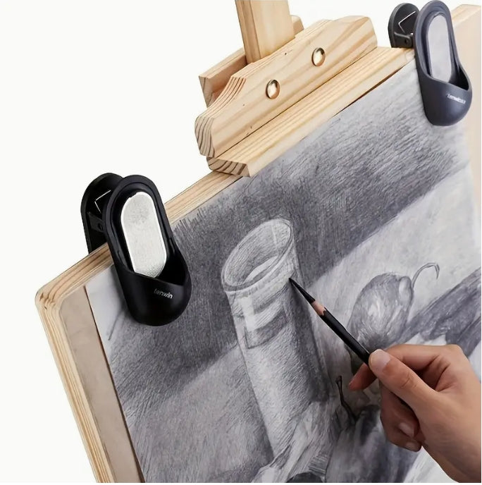 1pc Brand Pencil Sharpener, Dual-Purpose Charcoal & Pencil Tip Sander with Painting Clip for Art and Sketching مبراة قلم 1 قطعة, جهاز صنفرة مزدوج لطرف الفحم والأقلام مع مشبك للرسم والفنون