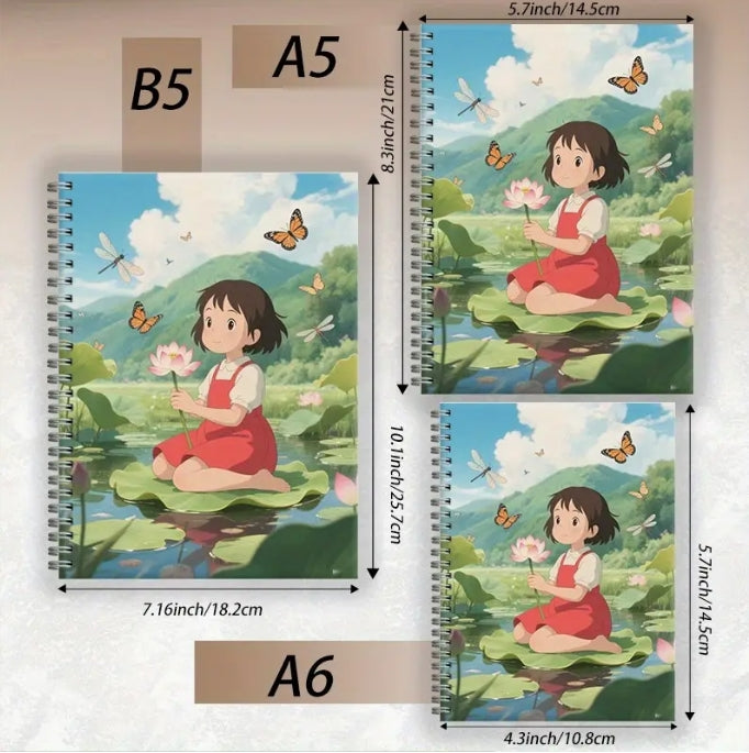 Personalized Custom Notebook, Upload Cover, Lined Pages, Spiral Bound, A5/B5/A6 دفتر مخصص شخصي, رفع صورة الغلاف، صفحات مسطرة، حلزوني، مقاسات A5/B5/A6