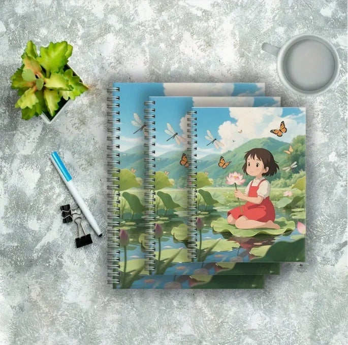 Personalized Custom Notebook, Upload Cover, Lined Pages, Spiral Bound, A5/B5/A6 دفتر مخصص شخصي, رفع صورة الغلاف، صفحات مسطرة، حلزوني، مقاسات A5/B5/A6