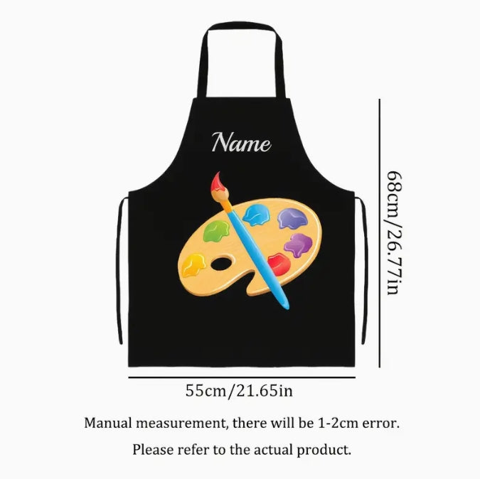 Alayjah, Custom Art Apron, Personalized Gift for Artists, Teachers & Crafters | Ideal for Holidays & Special Occasions مريول فني مخصص ,هدية شخصية للفنانين والمعلمين والحرفيين | مثالي للمناسبات والأعياد