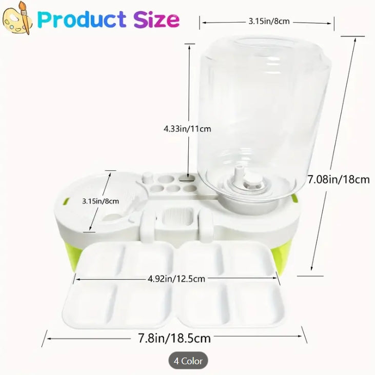 Alayjah, 2025 Expandable Paint Brush Rinser & Tray, Water Circulation Cleaner for All Paint Types منظف فرشاة دهان قابل للتوسيع 2025 مع صينية ومرشح مياه لجميع أنواع الطلاء