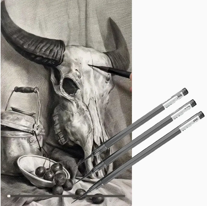 Sketch Set Drawing Charcoal Pen, No Sharpening Needed, Professional Art Tool for Artists & Art Enthusiasts طقم أقلام الفحم للرسم, بدون حاجة للشحذ، أداة فنية احترافية للفنانين والهواة