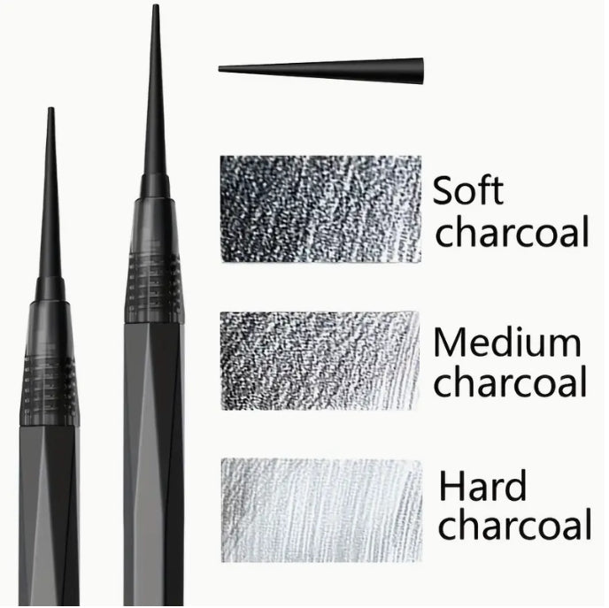 Sketch Set Drawing Charcoal Pen, No Sharpening Needed, Professional Art Tool for Artists & Art Enthusiasts طقم أقلام الفحم للرسم, بدون حاجة للشحذ، أداة فنية احترافية للفنانين والهواة