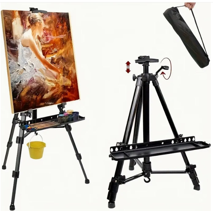 Adjustable Metal Easel, Portable 3-Leg Stand for Canvas Tabletop - Main Image