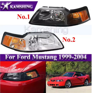 Kamshing Front Bumper Top Pair, For Ford Mustang 1999–2004, Durable Headlight Cover Replacement كامشين زوج غطاء صدام أمامي علوي, لفورد موستانج 1999–2004، بديل متين لغطاء المصابيح