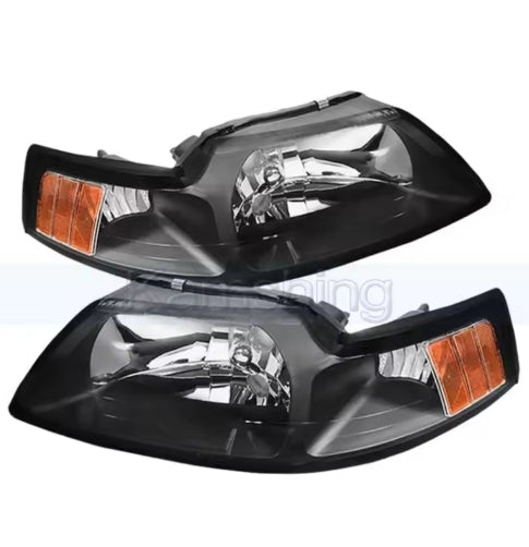 Kamshing Front Bumper Top Pair, For Ford Mustang 1999–2004, Durable Headlight Cover Replacement كامشين زوج غطاء صدام أمامي علوي, لفورد موستانج 1999–2004، بديل متين لغطاء المصابيح