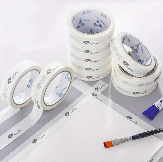 Artist’s Masking Tape, 2 Rolls, 20m, Traceless & Water-Soluble for Watercolor, Oil & Acrylic شريط لاصق للفنانين 2, لفة، 20 متر، بدون أثر وقابل للذوبان بالماء للألوان المائية والزيتية والأكريليك