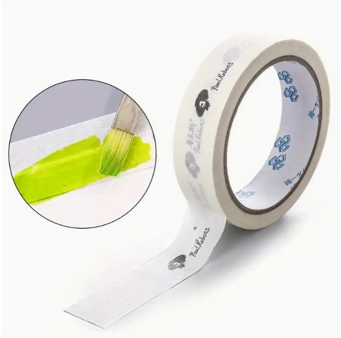 Artist’s Masking Tape, 2 Rolls, 20m, Traceless & Water-Soluble for Watercolor, Oil & Acrylic شريط لاصق للفنانين 2, لفة، 20 متر، بدون أثر وقابل للذوبان بالماء للألوان المائية والزيتية والأكريليك