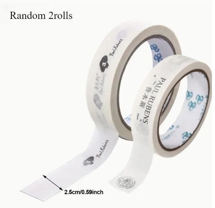 Artist’s Masking Tape, 2 Rolls, 20m, Traceless & Water-Soluble for Watercolor, Oil & Acrylic شريط لاصق للفنانين 2, لفة، 20 متر، بدون أثر وقابل للذوبان بالماء للألوان المائية والزيتية والأكريليك