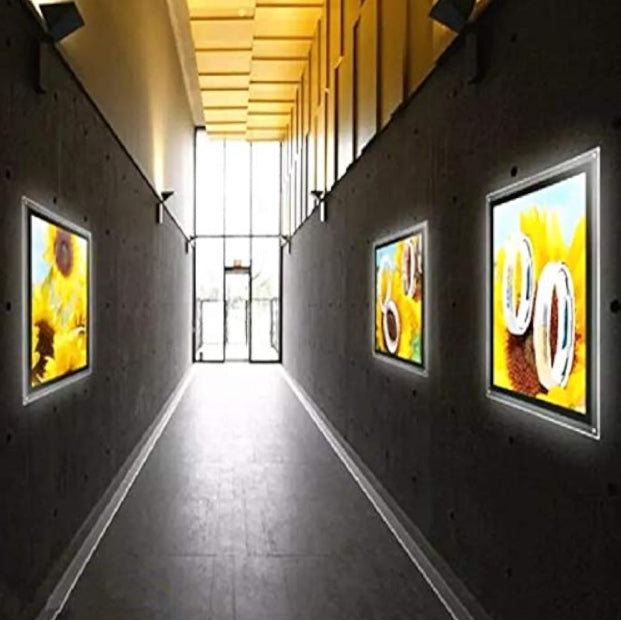 Alayjah, LIGHTPICS A3 LED Illuminated Art Frame – Backlit Aluminum Light Box with Tempered Glass إطار عرض مضيء LIGHTPICS A3 – صندوق إضاءة LED بإطار ألمنيوم وزجاج مقوى