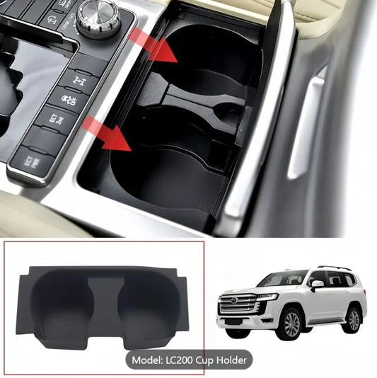 Alayjah, Silicone Center Console Coaster, 1 pc, for Toyota Land Cruiser LC200 (2008–2021) Waterproof, Anti-Slip & Shockproof Interior Accessory قاعدة سيليكون لمقبض وحدة التحكم لتويوتا لاند كروزر LC200 (2008–2021) مقاومة للماء والانزلاق والصدمات