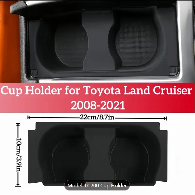 Alayjah, Silicone Center Console Coaster, 1 pc, for Toyota Land Cruiser LC200 (2008–2021) Waterproof, Anti-Slip & Shockproof Interior Accessory قاعدة سيليكون لمقبض وحدة التحكم لتويوتا لاند كروزر LC200 (2008–2021) مقاومة للماء والانزلاق والصدمات