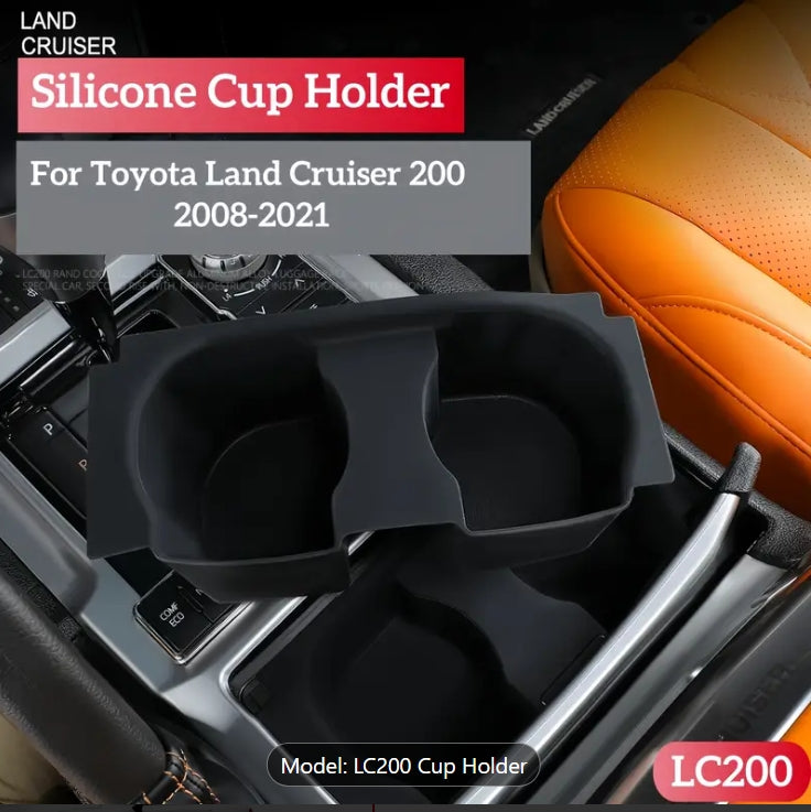 Alayjah, Silicone Center Console Coaster, 1 pc, for Toyota Land Cruiser LC200 (2008–2021) Waterproof, Anti-Slip & Shockproof Interior Accessory قاعدة سيليكون لمقبض وحدة التحكم لتويوتا لاند كروزر LC200 (2008–2021) مقاومة للماء والانزلاق والصدمات