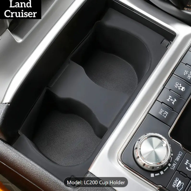 Alayjah, Silicone Center Console Coaster, 1 pc, for Toyota Land Cruiser LC200 (2008–2021) Waterproof, Anti-Slip & Shockproof Interior Accessory قاعدة سيليكون لمقبض وحدة التحكم لتويوتا لاند كروزر LC200 (2008–2021) مقاومة للماء والانزلاق والصدمات