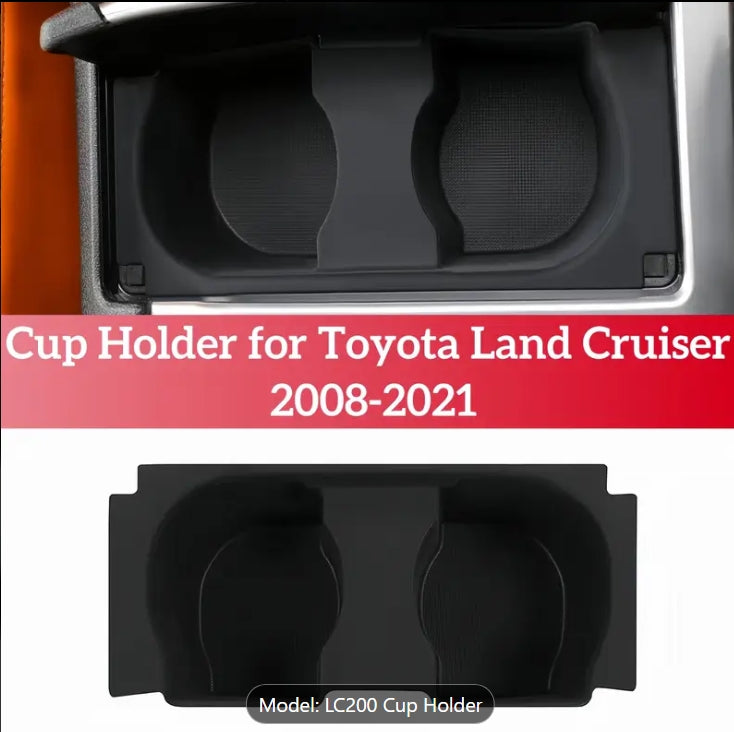 Alayjah, Silicone Center Console Coaster, 1 pc, for Toyota Land Cruiser LC200 (2008–2021) Waterproof, Anti-Slip & Shockproof Interior Accessory قاعدة سيليكون لمقبض وحدة التحكم لتويوتا لاند كروزر LC200 (2008–2021) مقاومة للماء والانزلاق والصدمات