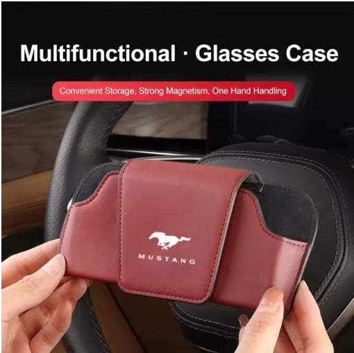 Universal Car Sun Visor Sunglasses Holder for Ford Mustang/Fiesta/Fusion حامل نظارات شمسية للسيارة، يناسب فورد موستانج/فييستا/فيوجن